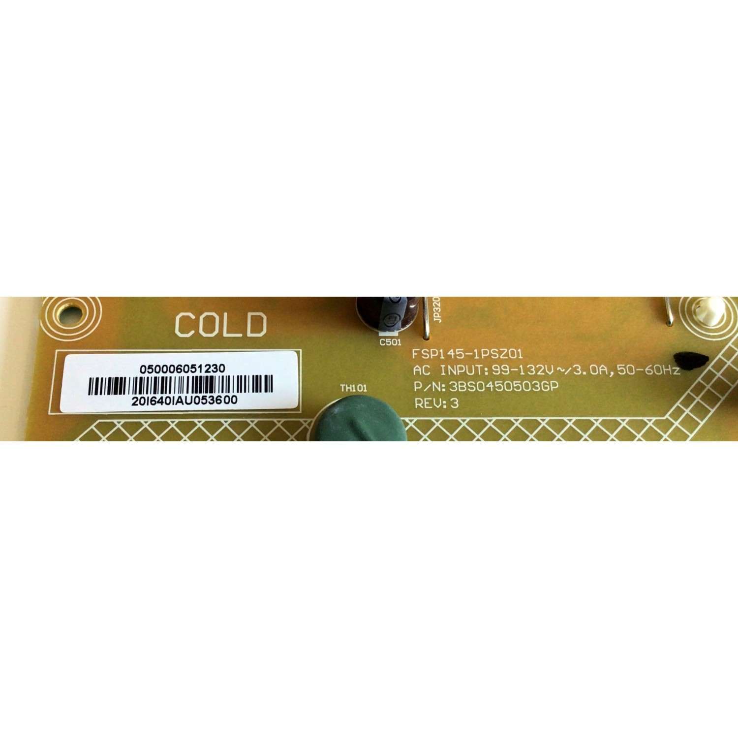FUENTE DE PODER PARA TV SUNBRITE TV / NUMERO DE PARTE 0500-0605-1230 / 050006051230 / FSP145-1PSZ01 / 3BS0450503GP / MODELO SB-V-43-4KHDR-B - Imagen 2